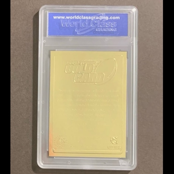 TOM BRADY GOLD BAR AUTO FACSIMILE AUTOGRAPH FOOTBALL CARD - GEM 10 NFL PATRIOTS - Picture 3 of 5